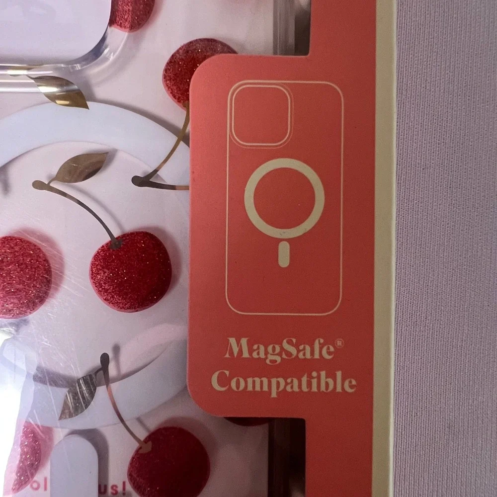 Sonix iPhone 16 Pro Case Cherry On Top MagSafe Red Glitter Fruit NEW